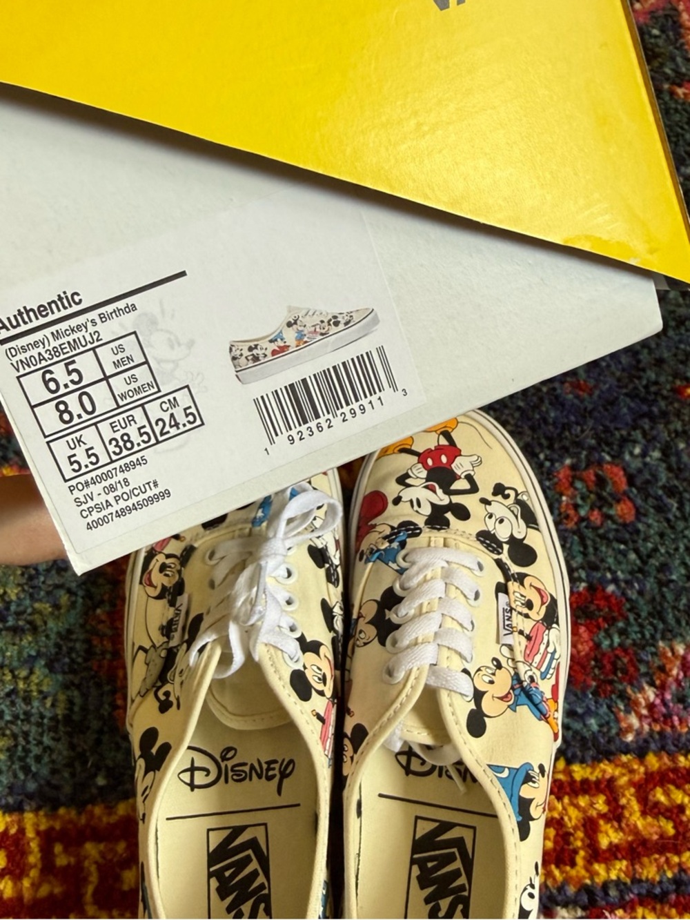 Rare Vans x Mickeys 90th birthday authentics Disney - Picture 12 of 13